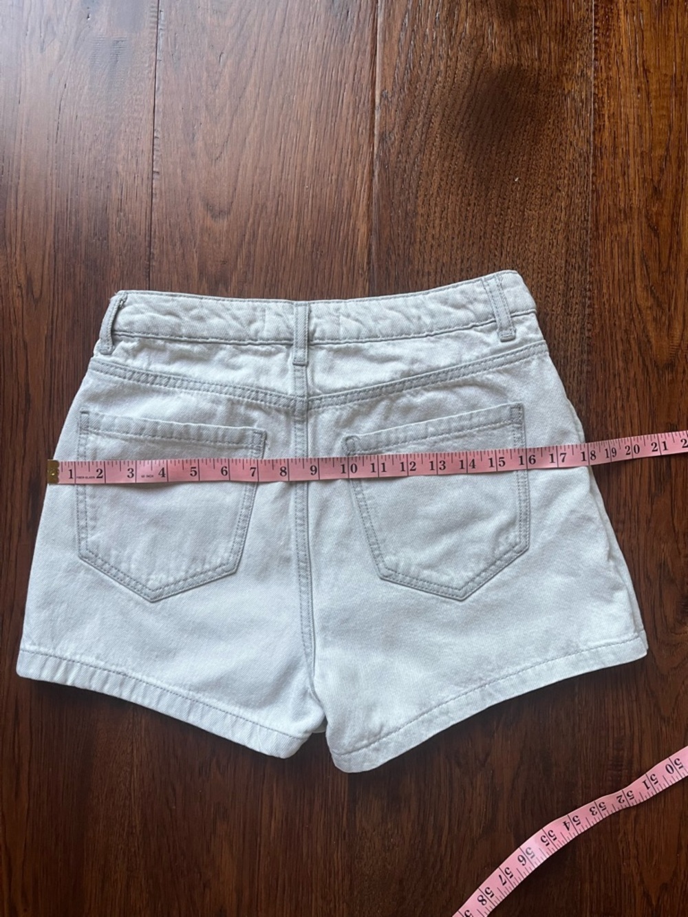 Zara Light Gray Mini Denim Skort Size Small - Picture 5 of 6